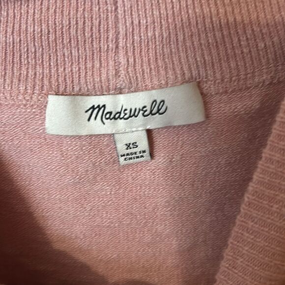 MADEWELL Mock Neck Raglan Sleeve Sweatshirt In Wisteria Dove XS - Picture 2 of 8